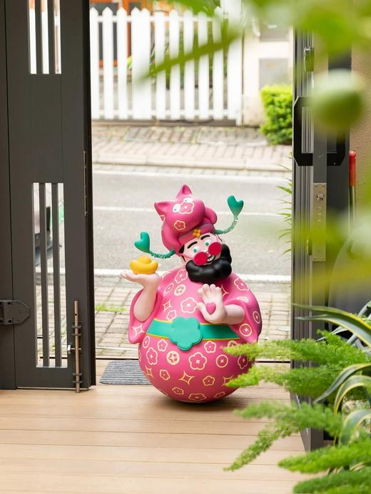 《四喜财神》80cm-洋玫红印花 商品图2
