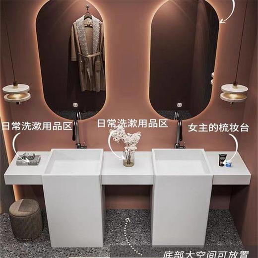 洗手洗漱卫浴浴室柜柜盆可丽耐立柱柜卫生间洗脸盆一体台组合 商品图1