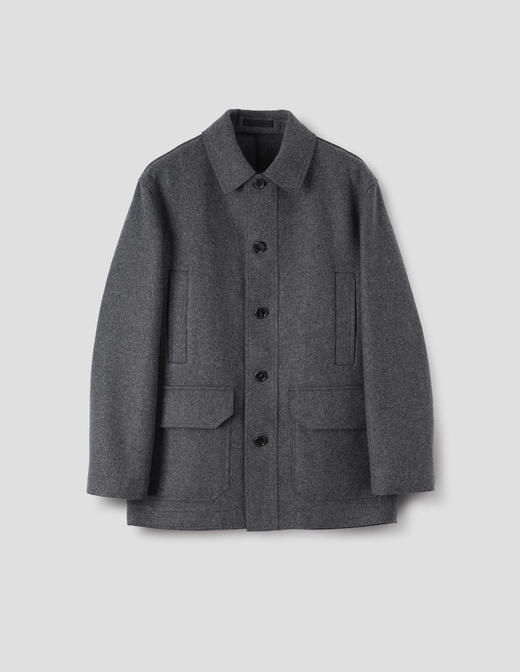 Margaret Howell  男士炭灰色意大利melton羊毛双口袋夹克 商品图6