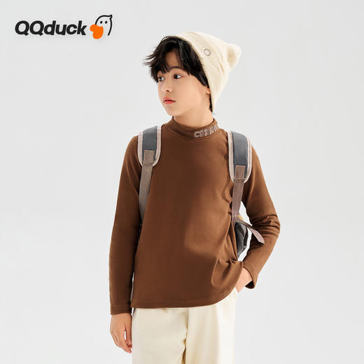 【清仓捡漏】【120-140】【可可鸭】男童春秋半高领纯色打底衫 商品图4