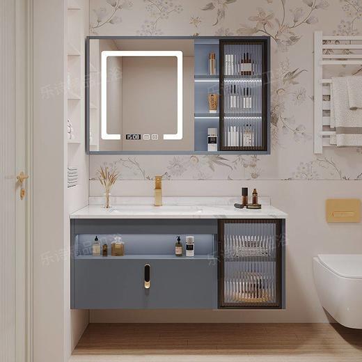 一体轻奢现代柜卫生间组合洗脸盆浴室柜盆洗漱洗手池岩板小户型台 商品图0