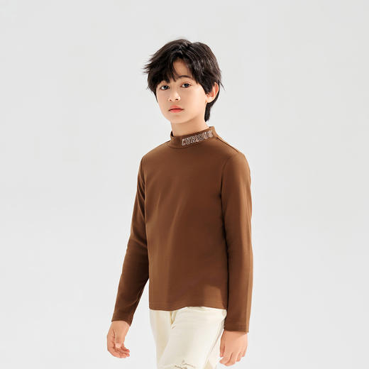 【清仓捡漏】【120-140】【可可鸭】男童春秋半高领纯色打底衫 商品图5