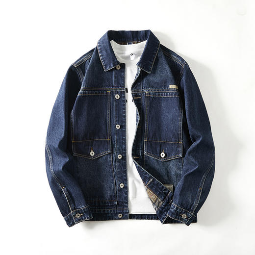 【新款DQ】大依优型大码牛仔外套新款牛仔衣青年百搭上衣潮款加肥加大胖子潮流 商品图1