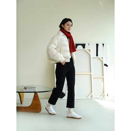 HeyDress小香风羽绒服女冬季法式复古设计感白鸭绒保暖白色外套 商品图1