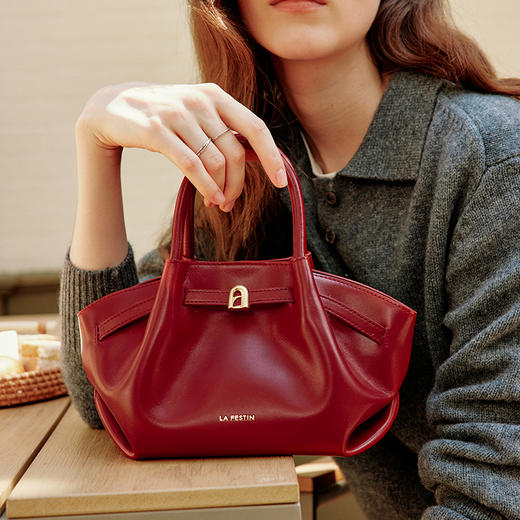 【品牌优选】【小懒包小号大号】拉菲斯汀新款包包秋冬棕真皮单肩斜挎包通勤女包手提包 商品图3