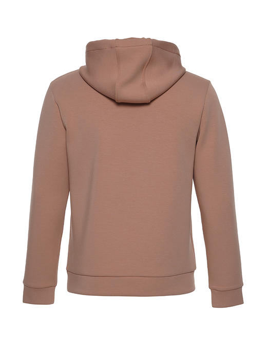 callisto乐行系列粉色聚酯纤维混纺抽绳连帽卫衣 商品图1