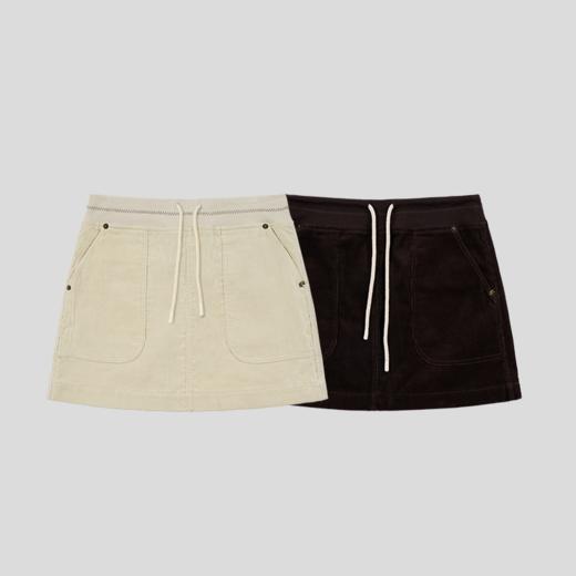 GOODBAI 运动学院logo刺绣抽绳半身短裙 商品图1