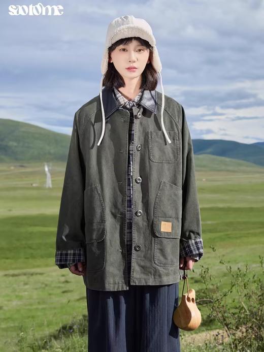 早乙女惠子saotome/STMFY243278/中长款猎户工装风衣 商品图2