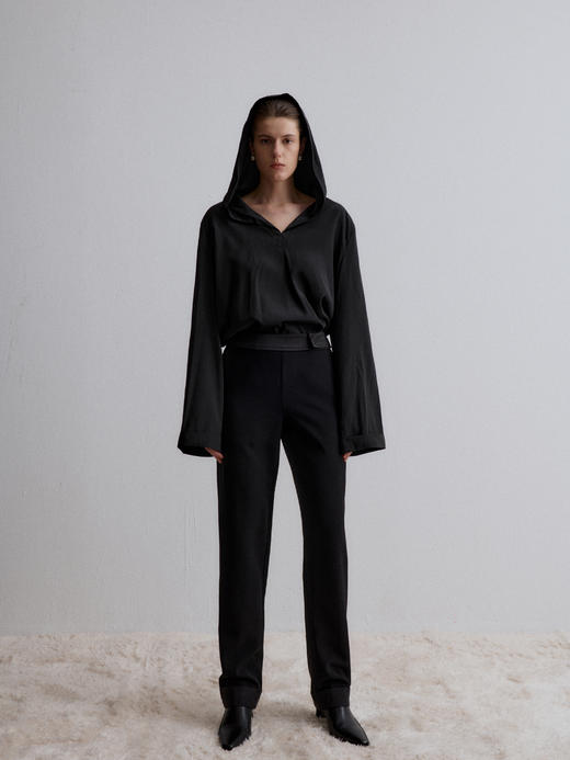 VC｜AW24096 Venus cap blouse 连帽衬衫 [ 黑 ] 商品图1