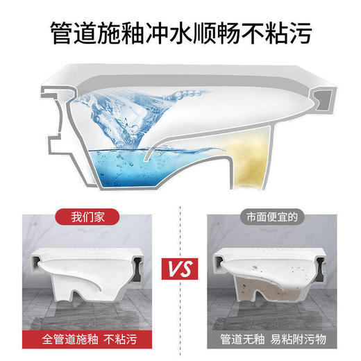 蹲厕所蹲有式形蹲坑家用加盖大便器一体带盖板隐藏便盆翻盖式便池 商品图2