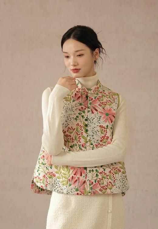 花团锦簇双宫提花开气国风马甲 商品图11