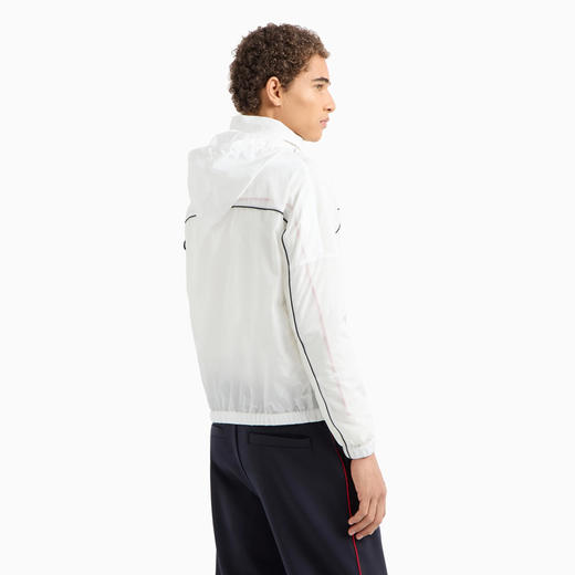 EMPORIO ARMANI 阿玛尼 男士带拉链和滚边的尼龙短防晒衣 白色 EM000176 AF10496 U0003 商品图2