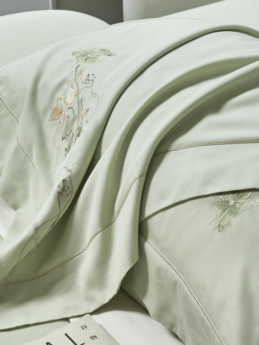 雅韵宫廷刺绣系列 荷漾-清新绿 38.4%莱赛尔 61.6%棉 商品图5