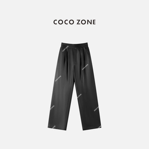 COCO ZONE 复古高级感松紧腰休闲裤显瘦直筒裤CC1C2326 商品图1