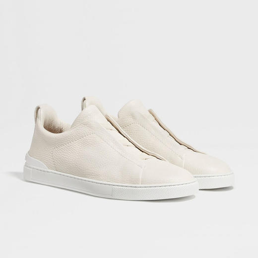 ZEGNA 杰尼亚 男士鹿皮 Triple Stitch™ 休闲运动鞋 米白色 LHCVO S4667Z PAN 商品图0