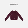 COCO ZONE 时尚V领针织开衫通勤风单排扣上衣CC1D2380 商品缩略图2