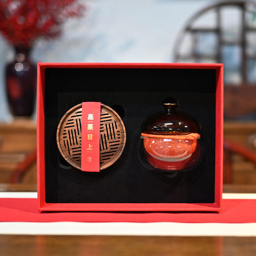 羽诗制造出品 蒸柿有福胡桃木蒸笼香炉柿子快客杯礼盒套装 商品图4