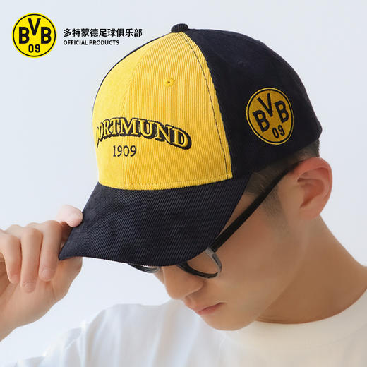 【官方正版】多特蒙德俱乐部 | 灯芯绒刺绣休闲黄黑棒球帽球迷周边 商品图1