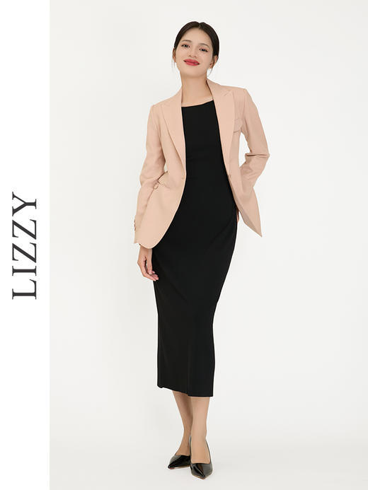 LIZZY 早秋 经典老钱风优雅知性气质OL范简约通勤修身西装外套+小脚长裤7866 商品图9