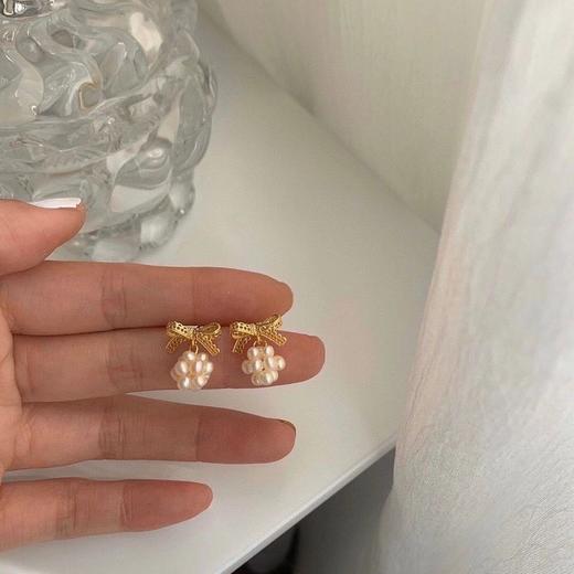 7DAYS小萌物雪球珍珠耳钉 商品图3