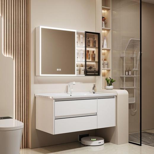 洗漱一体陶瓷太空蜂窝阳台铝全洗手洗脸盆铝卫生间浴室柜组合 商品图0