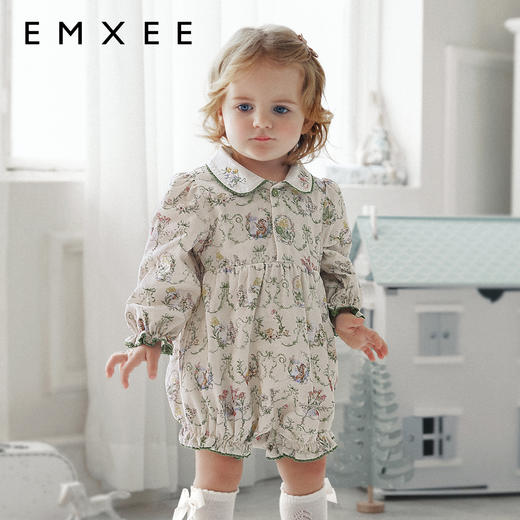 【宝宝服饰】嫚熙灯芯绒婴儿包屁连体衣纯棉女宝宝哈衣新生儿爬服秋冬季外出服 商品图0