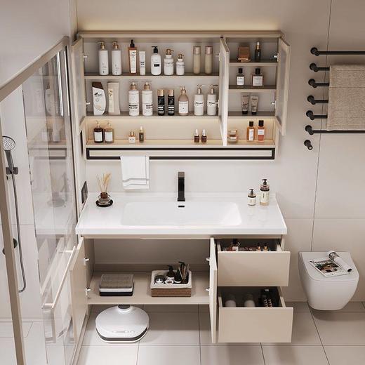 洗漱卫生间实木组合浴室柜洗脸盆洗手盆一体陶瓷现代智能 商品图3