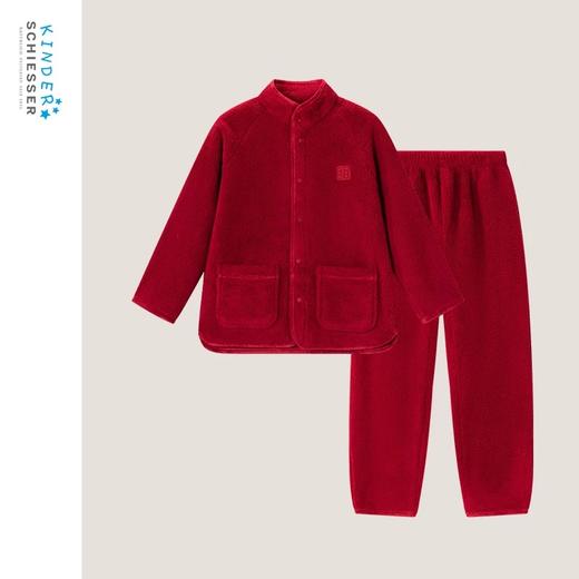 【羊羔绒】SCHIESSER舒雅秋冬新款男女儿童羊羔绒鸿运款红品家居套装（亲子系列儿童中性款）（实物颜色偏暗一点）3Z/23380H/EZ/23378H 商品图0