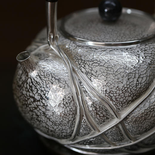 【银壶】非遗传人杨松柱亲工 水之形煮水银壶 商品图3