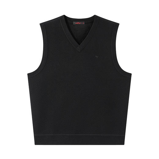 【加绒马甲】柒牌背心毛衣男士V领几何肌理商务休闲含羊毛针织衫	127Y70750 商品图4