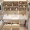 洗脸盆可丽耐盆机器人扫地洗漱台一体组合肤感智能弧形日系浴室柜 商品缩略图1