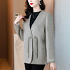 AHM lrfs2396时尚优雅双面呢大衣中式盘扣高级感宽松气质外套 商品缩略图2
