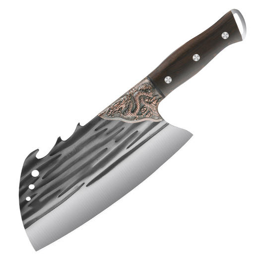 「29.9到手！锤纹斩切刀」家庭厨房用不锈钢锻打菜刀 精美电镀护手斩切刀锋利切片刀厨房用品 商品图4