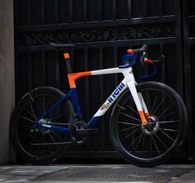 Cinelli Pressure II 白蓝橘 碳纤维24速油压碟刹UT电变公路车