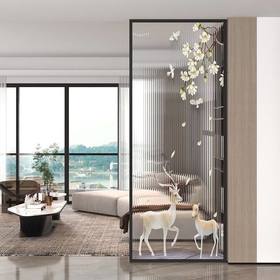 隔断长虹客厅屏风时尚过道入户屏风隔断超白走廊遮挡钢化玻璃艺术