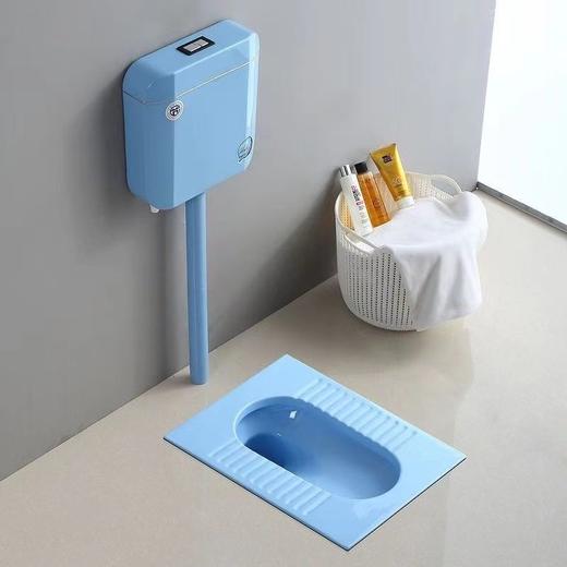 防臭成人彩色套装大厕蹲一整套工程便池蹲便器陶瓷水箱 商品图3