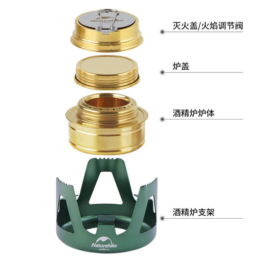 NH挪客户外便携式液体固体酒精炉 野外炉具野营汽化固态酒精炉头 商品图2