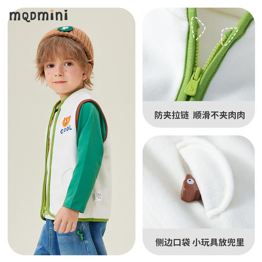 【清仓捡漏】【90-140】【MQDmini】男女童秋冬加绒马甲摇粒绒外套 商品图4