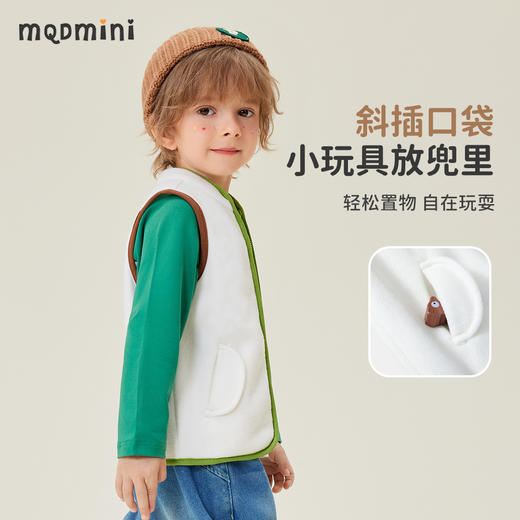 【清仓捡漏】【90-140】【MQDmini】男女童秋冬加绒马甲摇粒绒外套 商品图3