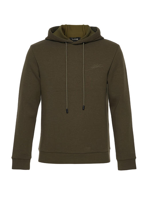 callisto乐行系列绿色聚酯纤维连帽卫衣 商品图0