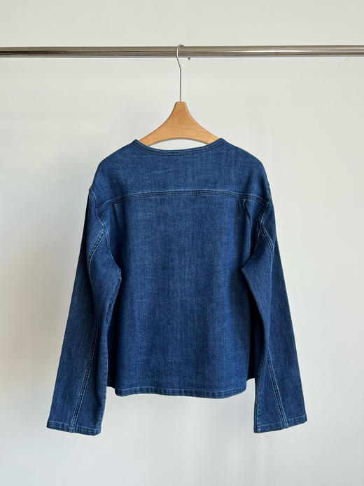 【11月6日 上午12:00 秒杀】返场 好轻巧一件 素然k*ee 宽松圆领 进口环保牛仔棉 软牛仔外套 商品图7