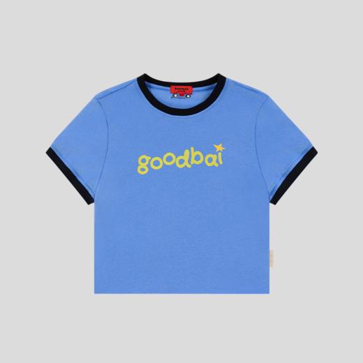 GOODBAI GOODEES印花logo撞色卷边正肩短袖T恤 商品图3