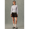 GOODBAI 拼接拉链双层褶皱半身短裙 商品缩略图0