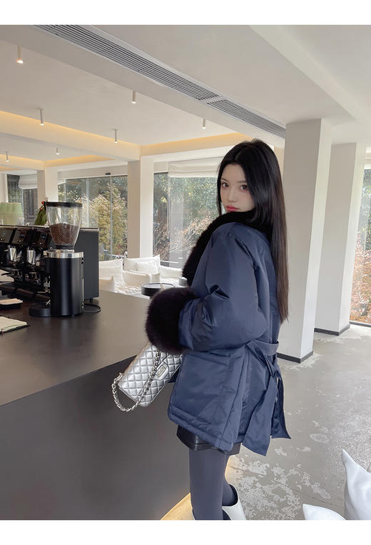 清仓捡漏 LIN CHAO ZHANG 【格莱美】拼毛羽绒服 商品图5