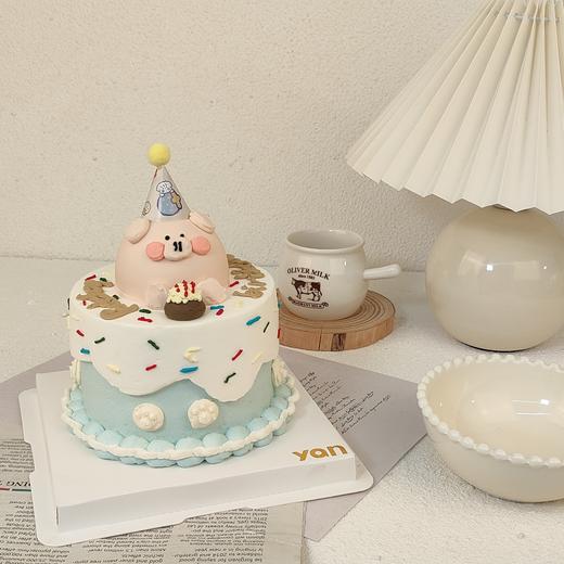 奶油小猪生日蛋糕 商品图0