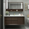 组合浴室柜套装柜落地一体橡木洗漱卫生间陶瓷洗手台中式洗脸盆新 商品缩略图1