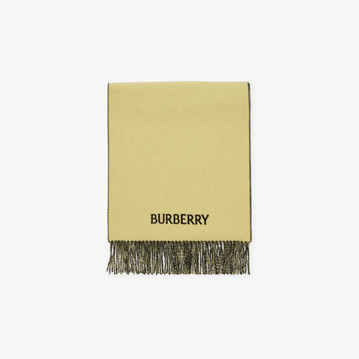 BURBERRY 巴宝莉 女士双面两用马术骑士徽标羊绒围巾 黄色 8097819 A4708 商品图1