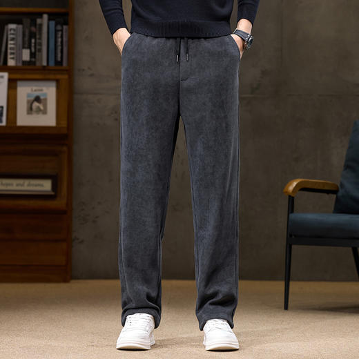 【灯芯绒】【新款DQ】大依优型大码松紧腰直筒休闲裤长裤男舒适休闲简约百搭加肥加大男装 商品图3