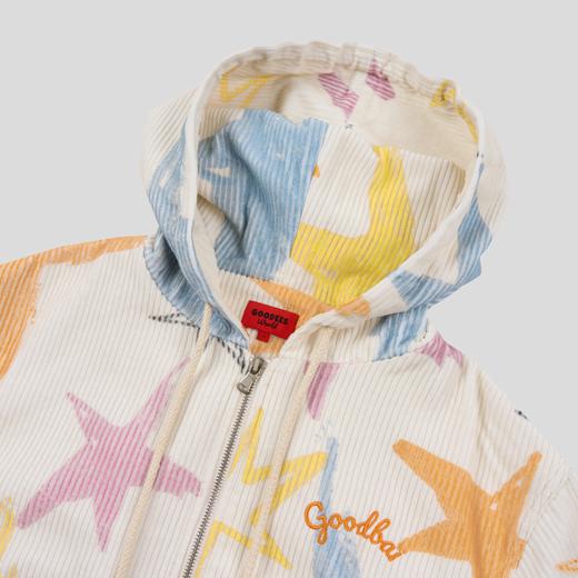 GOODBAI GOODEES五彩星星印花灯芯绒连帽外套 商品图3