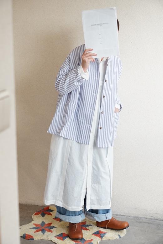 apuntob 蓝白色竖条纹夹克 商品图3